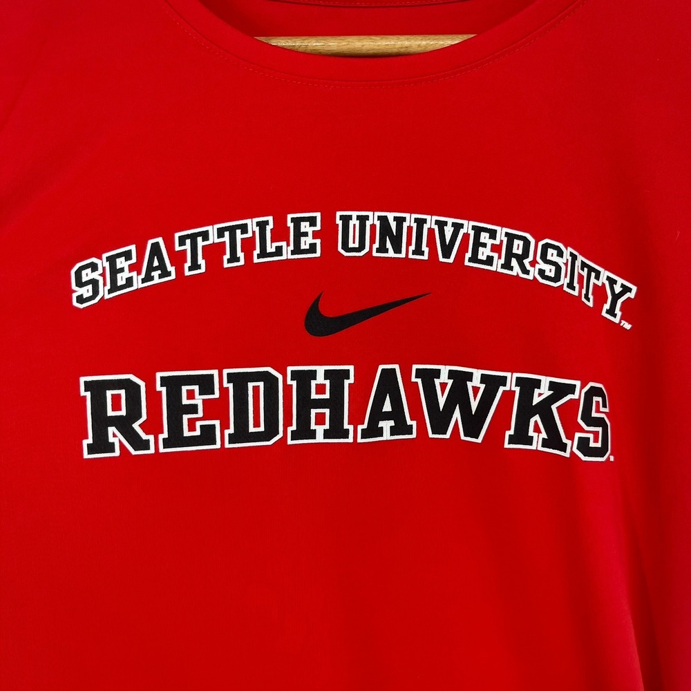 Nike Seattle University Redhawks Dri-FIT‎ Performance Shirt Red Womens Large - Picture 4 of 14